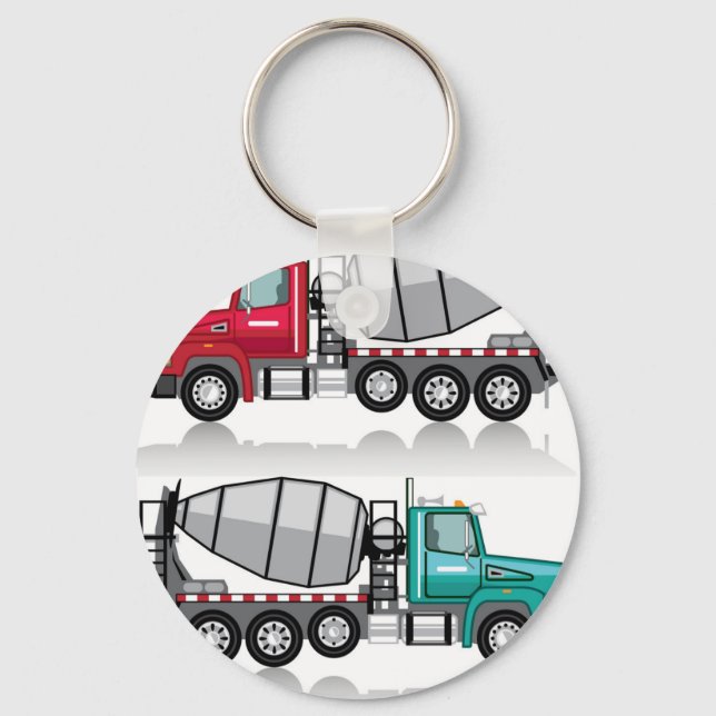 Concrete mixer Truck Keychain (Front)