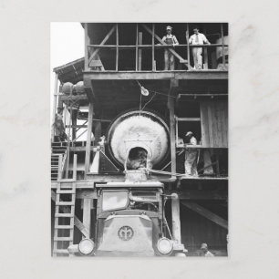 Concrete Mixing Plant vintage photograph  Postcard