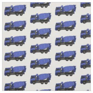 Concrete mixing transport truck cartoon fabric