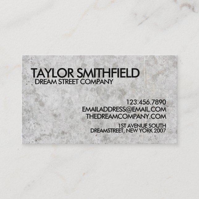 Concrete Modern Professional Business Card (Front)