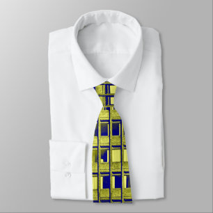 Concrete Office Block - Yellow and Blue Tie