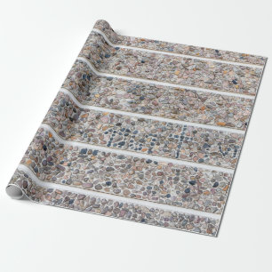 Concrete pebbles wall wrapping paper