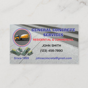 Concrete Service Business Card