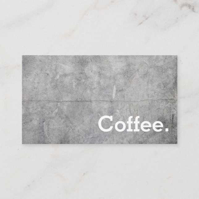 Concrete Simple Loyalty Coffee Punch-Card Card (Front)