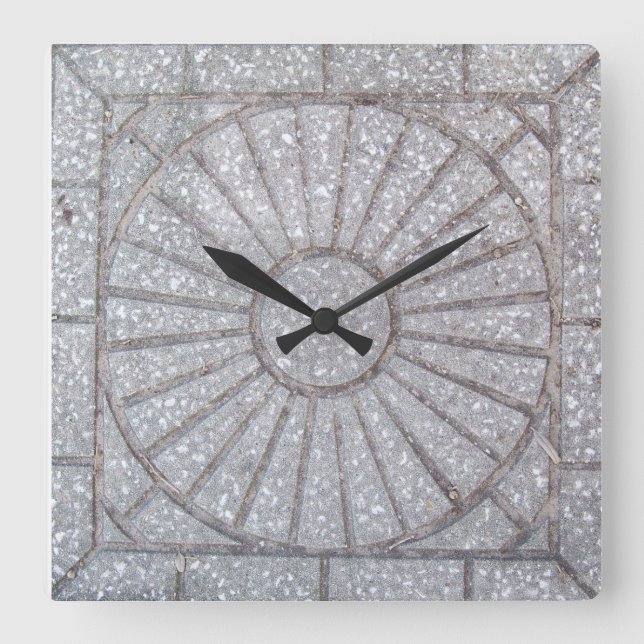 Concrete Sun on Acrylic Wall Clock (Front)