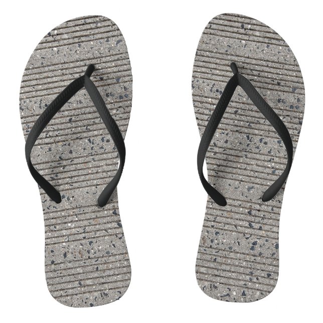 Concrete Tining Grey Cement Sidewalk Flip Flops (Footbed)