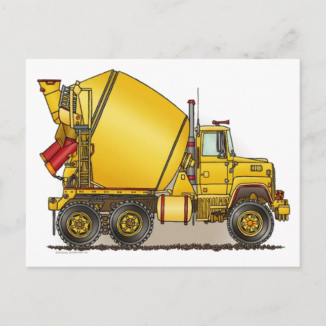 Concrete Truck Post Card (Front)