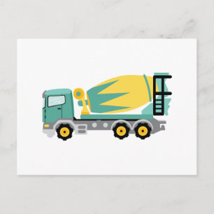 Concrete Truck Postcard