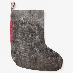 Concrete wall weathered small christmas stocking
