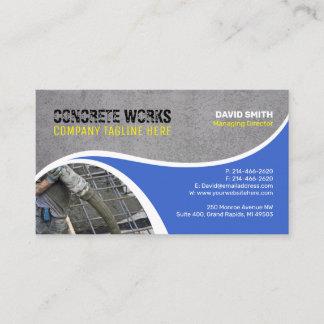 Concrete works, Construction - Business card