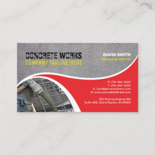 Concrete works, Construction company Business card