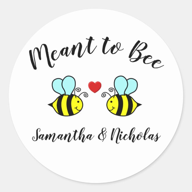 Conçu pour l'abeille - Sticker circulaire (Devant)