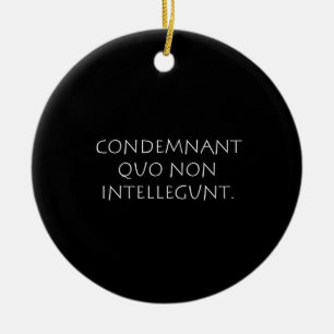 Condemnant quo non intellegunt ceramic ornament