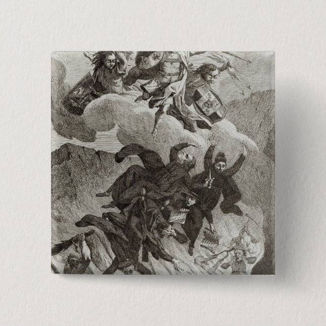 Condemnation of the Jesuits, 6th August 1762 2 Inch Square Button (Front)