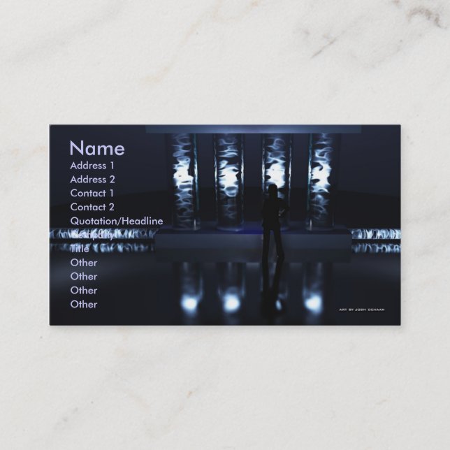 Condensed Energy Business Card Template (Front)