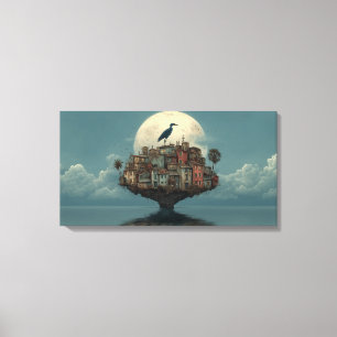 condensed island canvas print