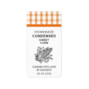 Condensed sweet corn canning sticker