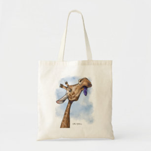 Condescending Giraffe Cartoon Tote Bag