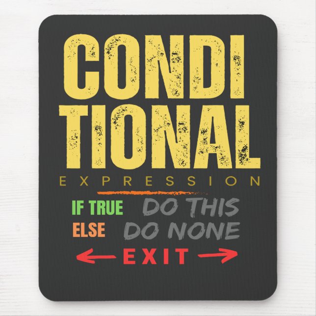 Conditional Expression in Cobol Programming Mouse Pad (Front)