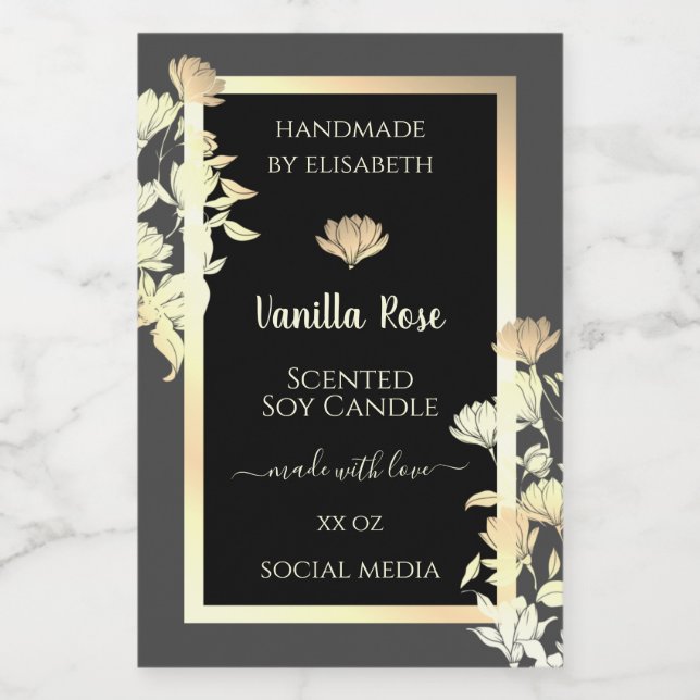 Conditionnement moderne noir et gris Étiquette Gol (Étiquettes simples)