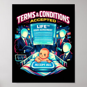 Conditions Accepted Newborn Design Funny Baby Poster