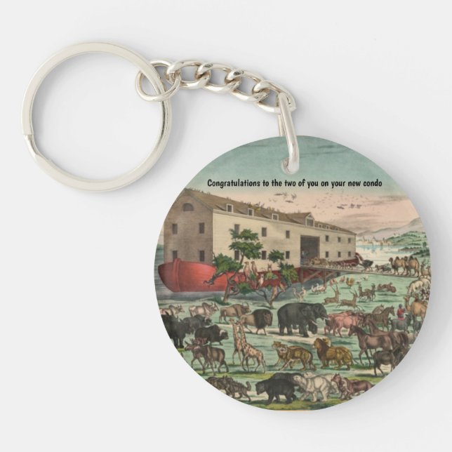 Condo like Noah's Ark -  Fun Congrats Keychain (Front)