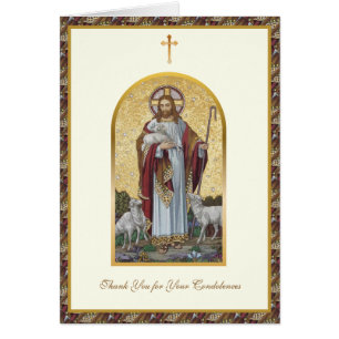 Condolence funéraire du bon berger catholique