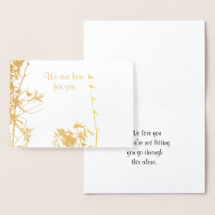 Condolence Not Alone Friend Family Birds Foil Card