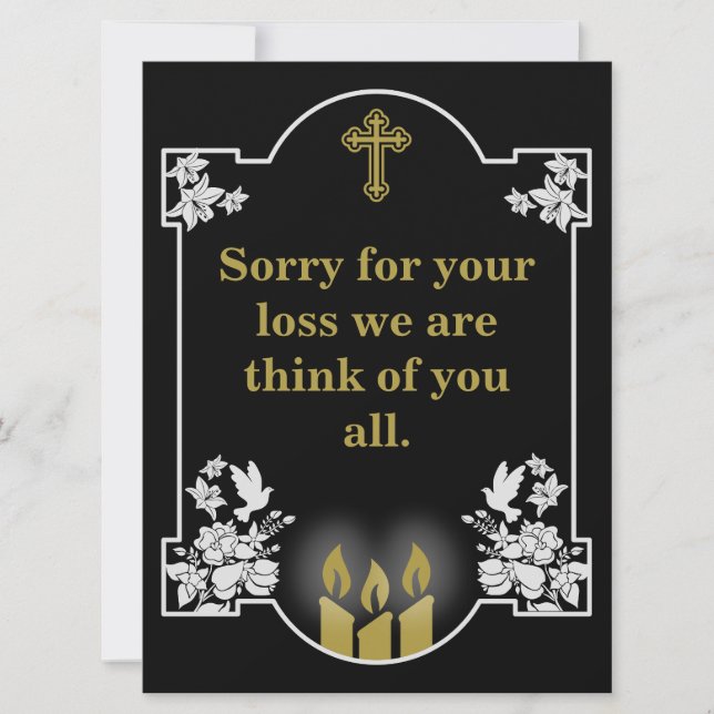 Condolence Support Message (Front)