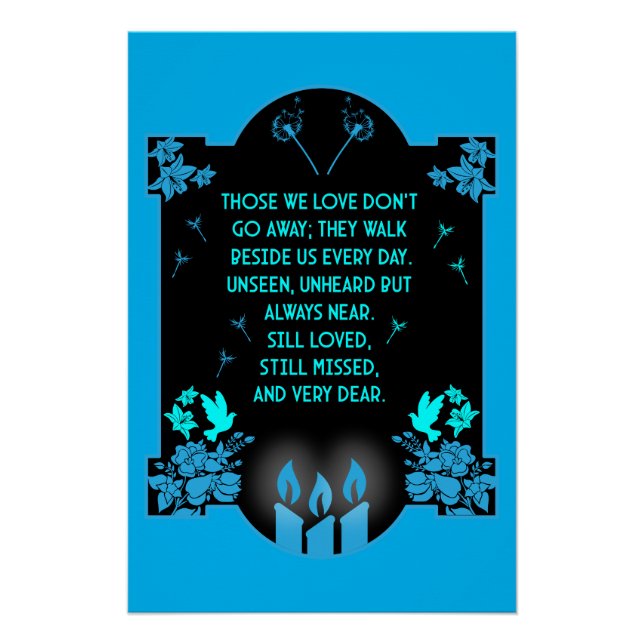 Condolence Support Message Poster (Front)