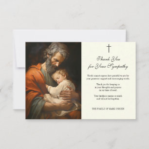 Condolence Sympathy Appreciation St. Joseph Thank You Card