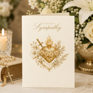 Condolence Sympathy Immaculate Heart of Mary Thank You Card