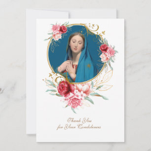 Condolence Sympathy Thank You Catholic Mary