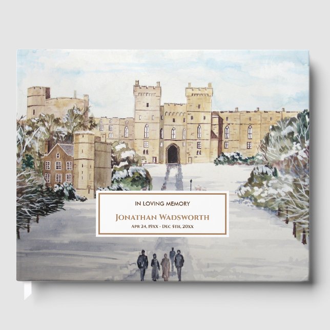 Condolence Winter at Windsor Castle Painting Guest Book (Front)