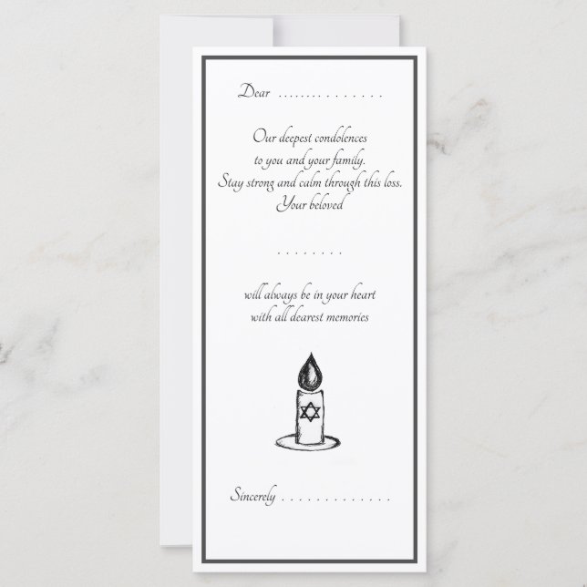 Condolences card (Front)