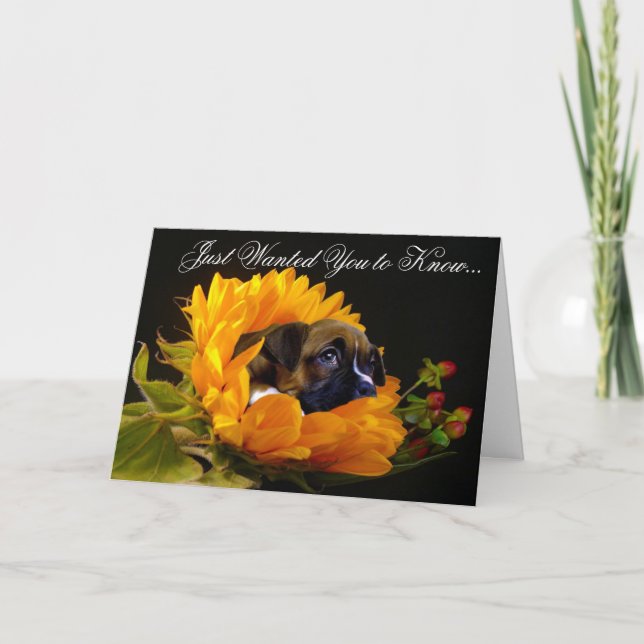 Condolences Carte de voeux pour chiot de Boxer (Devant)