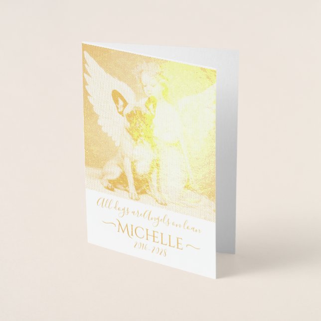 Condolences on Loss of French Bulldog Foil Card (Front)