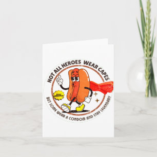 Condom Legend Inappropriate Funny 90s Retro T Funn Card