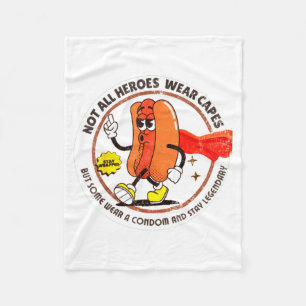 Condom Legend Inappropriate Funny 90s Retro T Funn Fleece Blanket