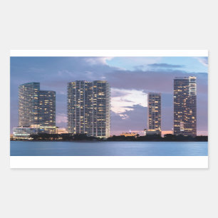 Condominium towers at the waterfront in Miami Sticker
