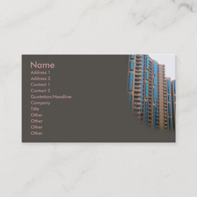 Condos Business Card (Front)