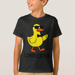 Conducktor Funny Duck Music Pun Orchestra Design  T-Shirt