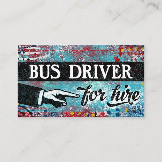 Conducteur De Bus Pour Louer Des Cartes de visite  (Devant)