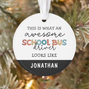 Conducteur de bus scolaire personnalisé Appréciati