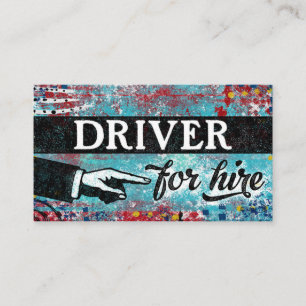 Conducteur Pour Location Cartes de visite - Rouge 