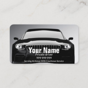 Conducteur privé ou taxi élégant carte de visite n