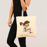 Conducting A Science Experiment Tote Bag<br><div class="desc">A girl conducting a science experiment with a bunsen burner. This design looks really effective on this Tote Bag</div>