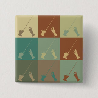 Conducting Pop Art 2 Inch Square Button