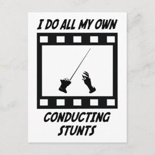 Conducting Stunts Postcard