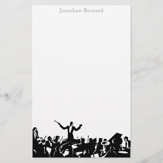 Conducting the Music - Personalized Stationery (Front)